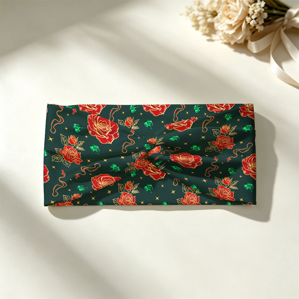 Retro Flower Christian Seamless Wide Headband