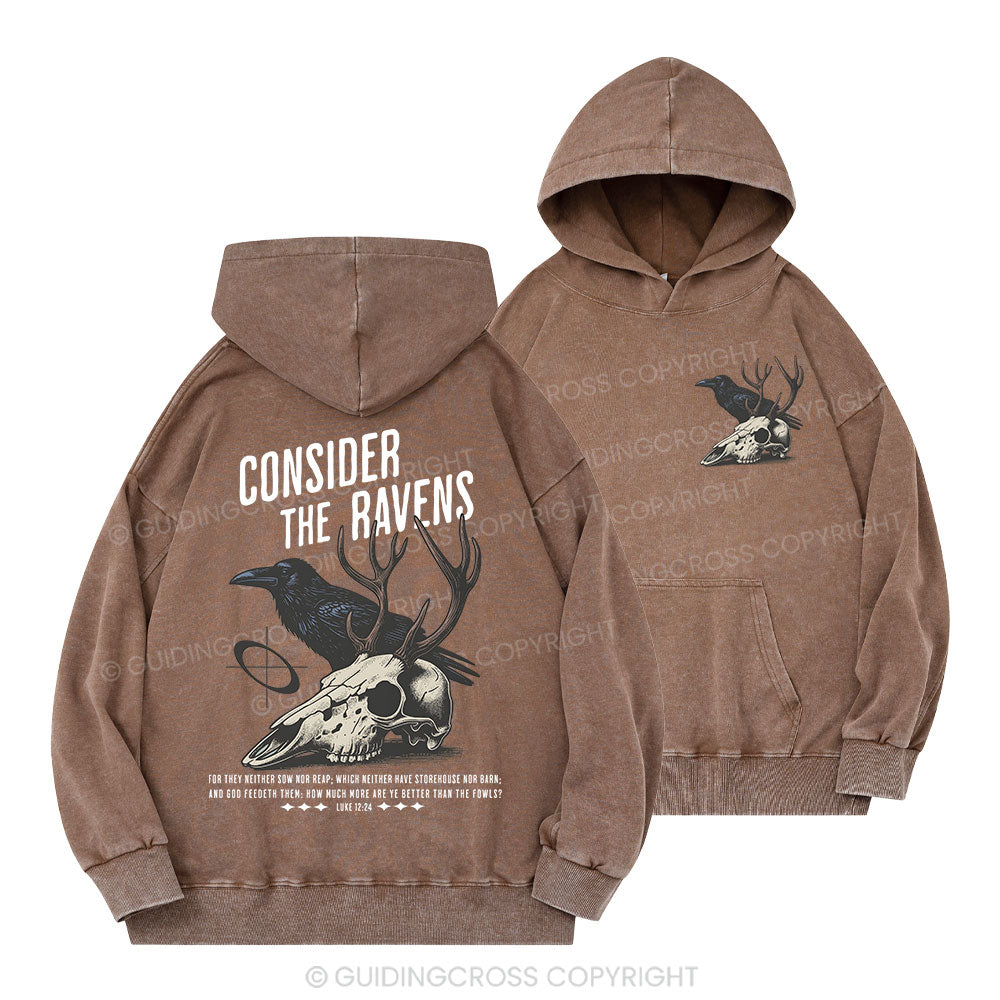 Consider The Ravens Christian Washed Hoodie