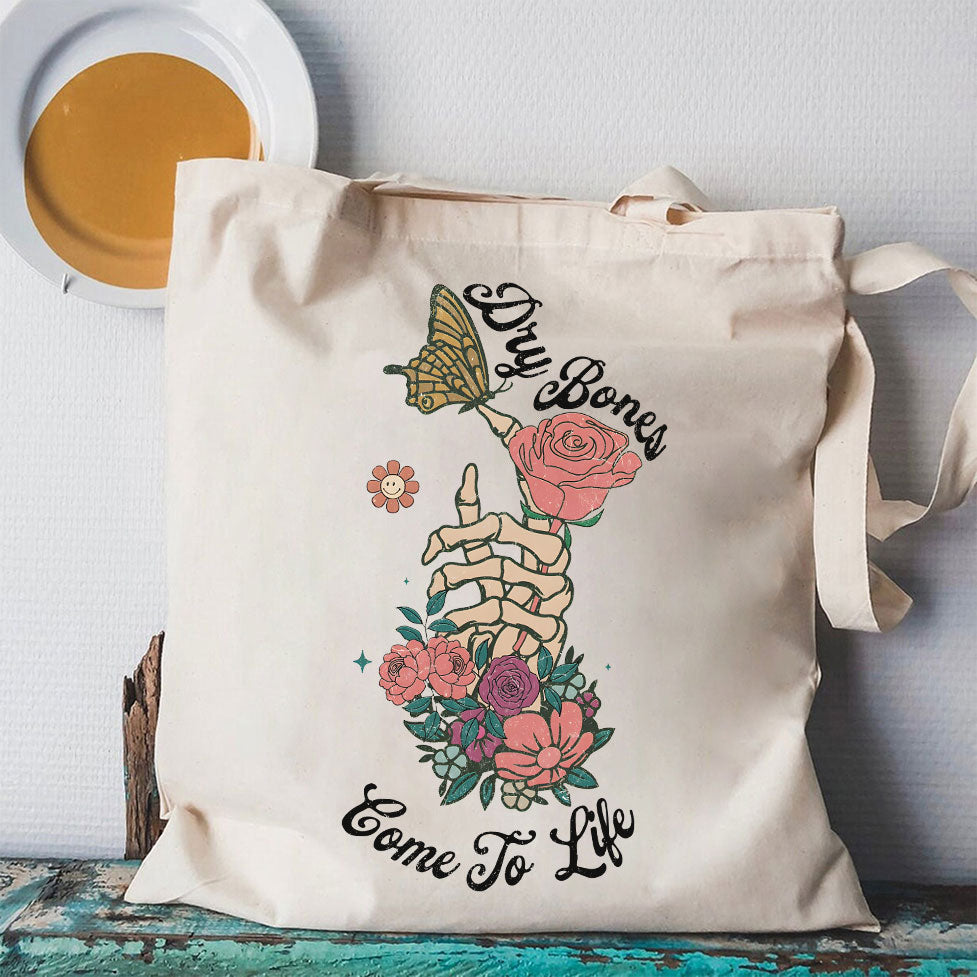 Dry Bones Come To Life Christian Canvas Tote Bag