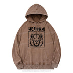 Retro Yeshua Lion Christian Washed Hoodie