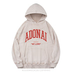 ADONAI My Lord Christian Washed Hoodie
