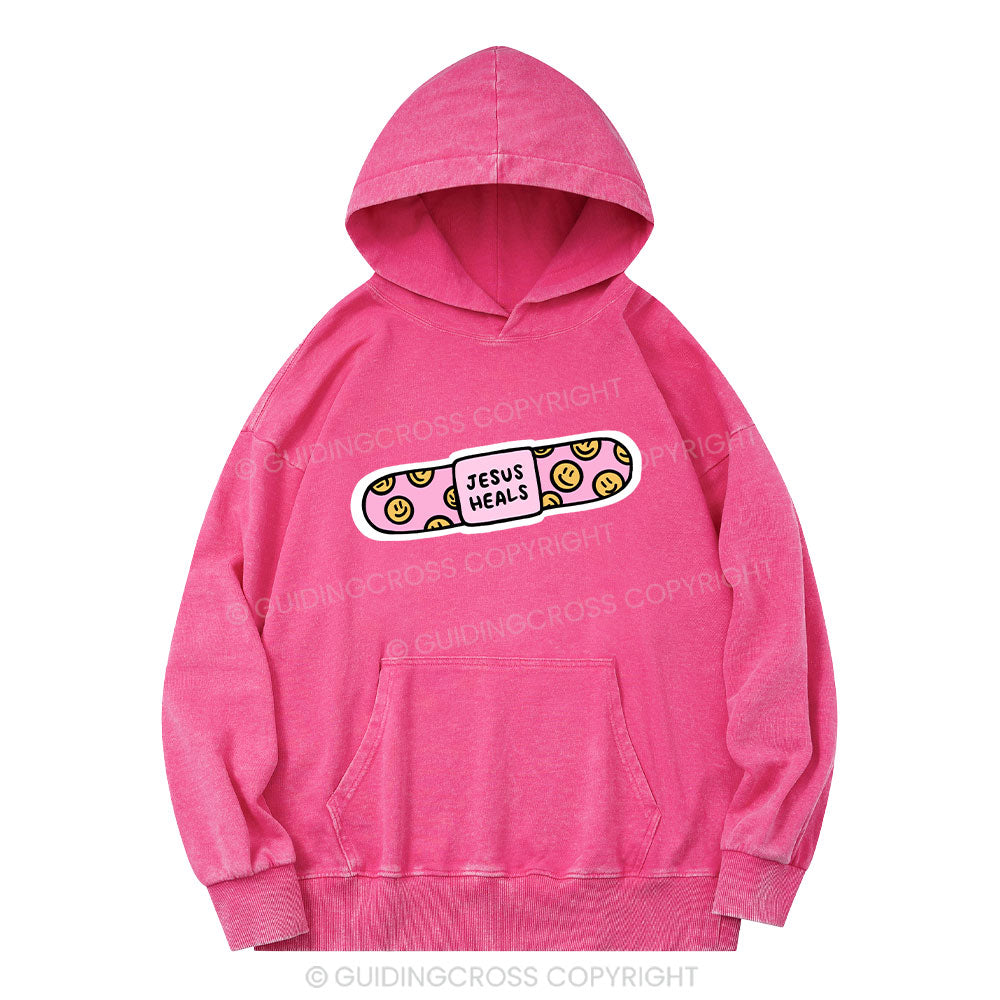 Jesus Heals Christian Washed Hoodie