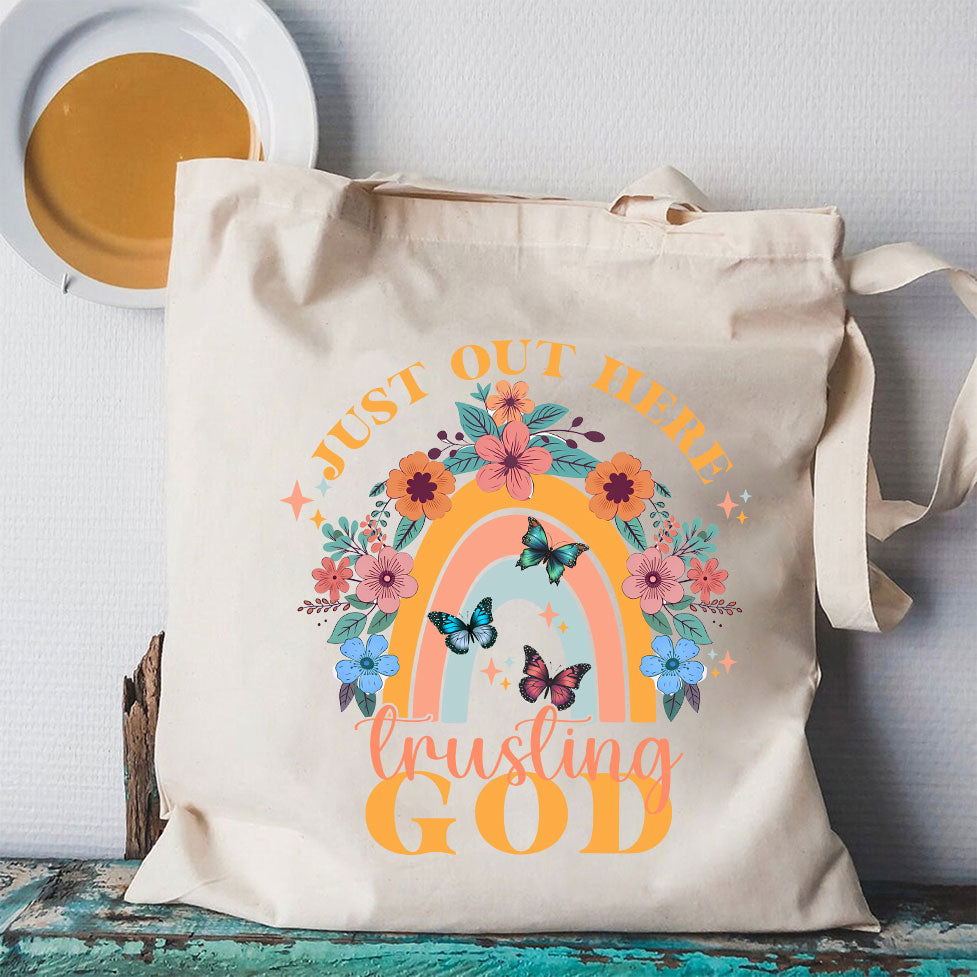 Trusting God Christian Canvas Tote Bag