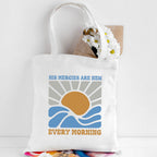 His Mercies Are New Every Morning Christian Canvas Tote Bag