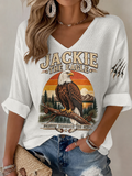 Women's Jackie Forever Our Queen Print Top