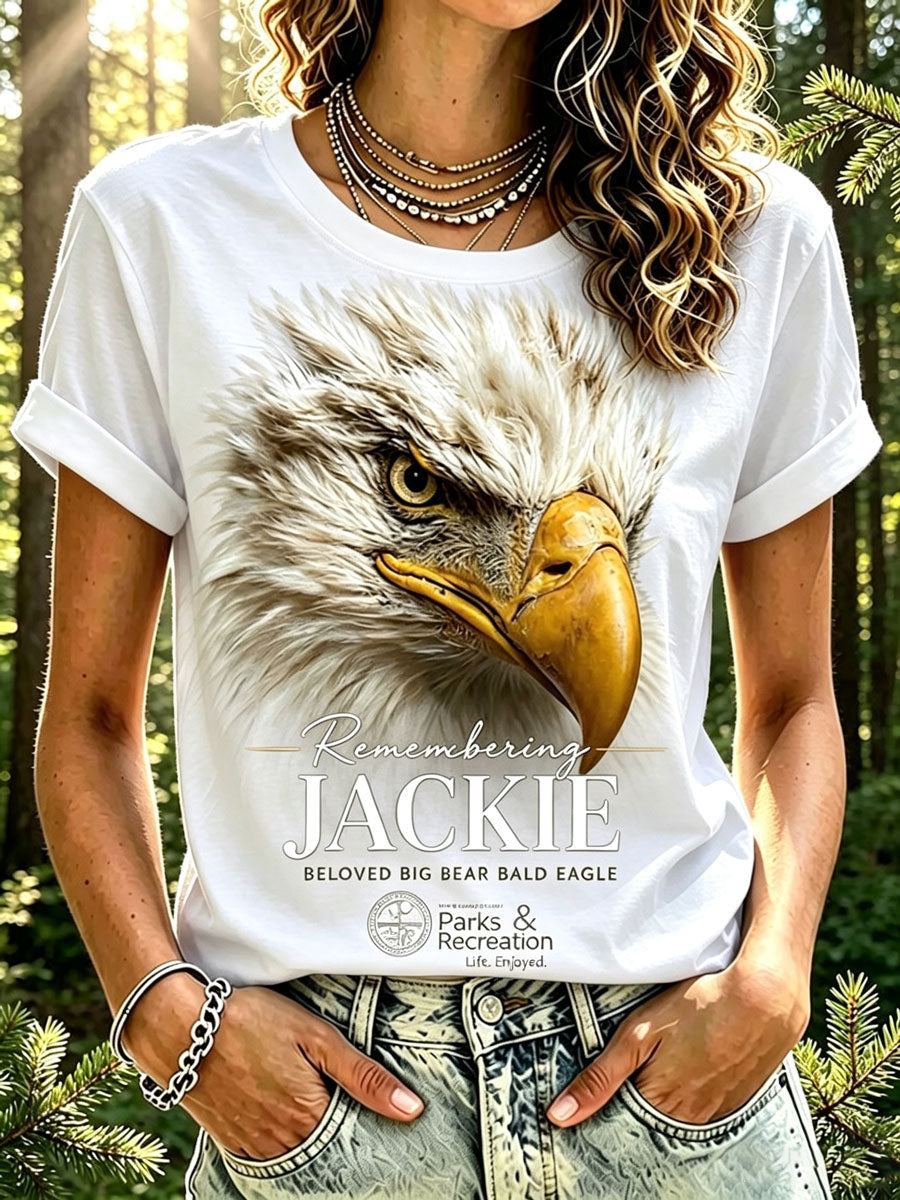 Retro In Loving Memory Of Jackie Rest In Peace Jackie Of Big Bear Valley A Legend. Forever In Our Hearts Print T-Shirt