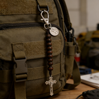 Christian Cross Rosary Keychain for Prayer and Blessing