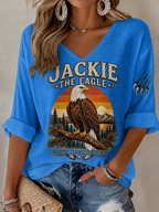 Women's Jackie Forever Our Queen Print Top