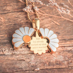 Hidden Message Daisy Locket Necklace Christian Jewelry