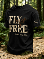 Men'S Forever Over Big Bear, Fly Free Jackie Printed Short-Sleeve T-Shirt