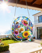 Bee Garden Bloom Light Suncatcher-Acrylic Window Art