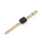 14k Gold / Platinum Plated Daisy Leather Watch Band for Apple Watch
