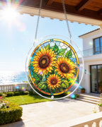 Sunflower Radiance Light Suncatcher-Acrylic Window Art
