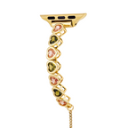 Rainbow Love 14k Gold / Platinum Plated Watch Band for Apple Watch