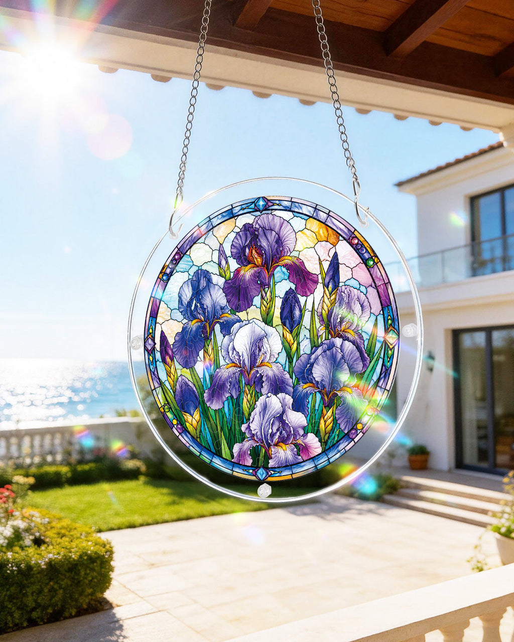 Iris Morning Light Light Suncatcher-Acrylic Window Art