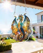 Oceanfire Dragon Light Suncatcher-Acrylic Window Art