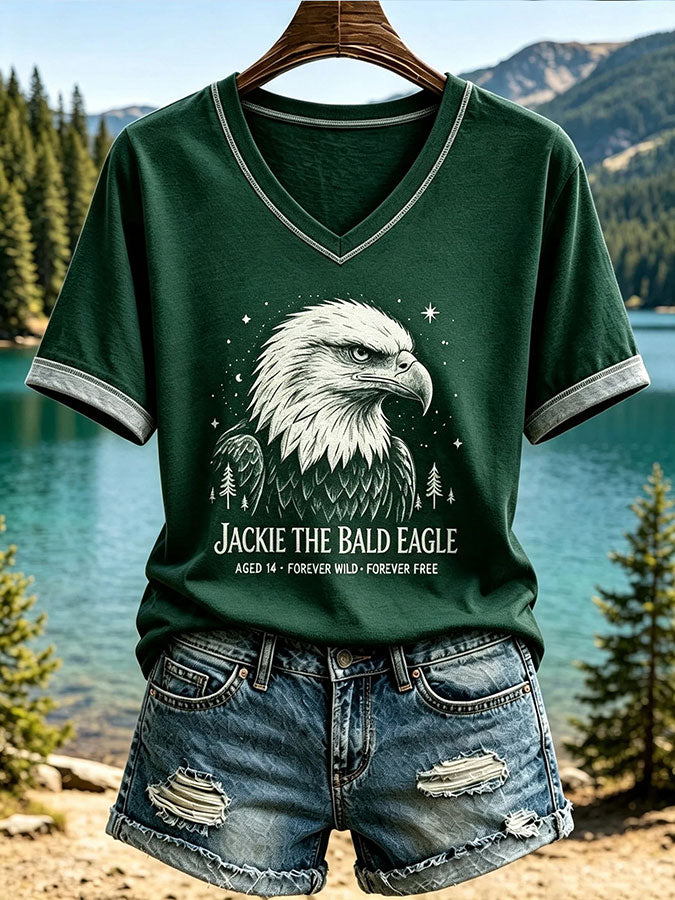 Women'S Eagle Print Short-Sleeve T-Shirt