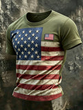 Vintage American Flag Art Men's T-Shirt
