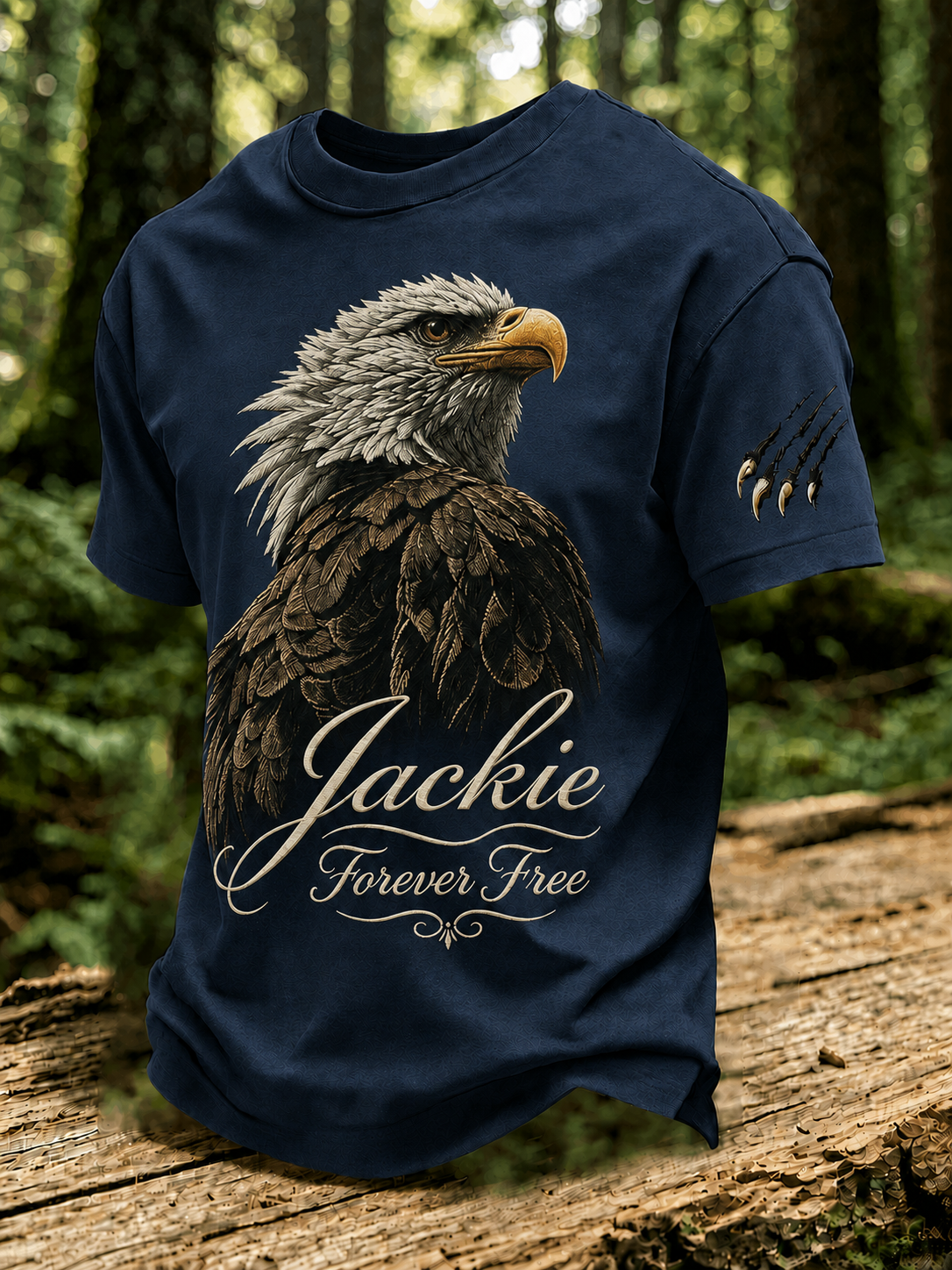 Men'S Forever Over Big Bear, Fly Free Jackie Printed Short-Sleeve T-Shirt
