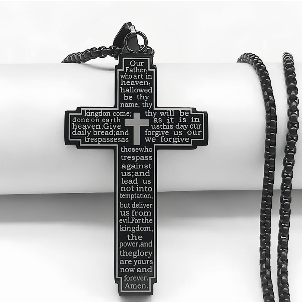 Cross Bible Verse Christian Necklace