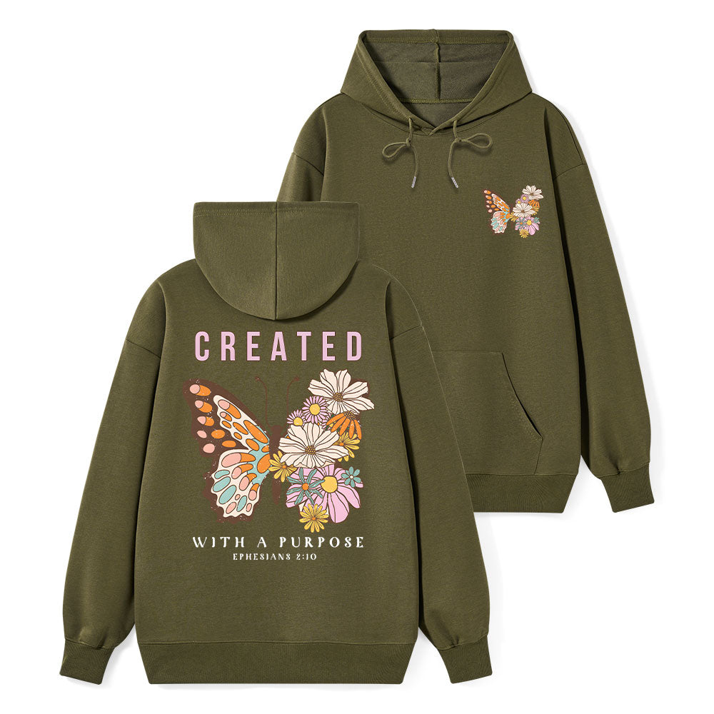 Created With A Purpose Classic Christian Hoodie