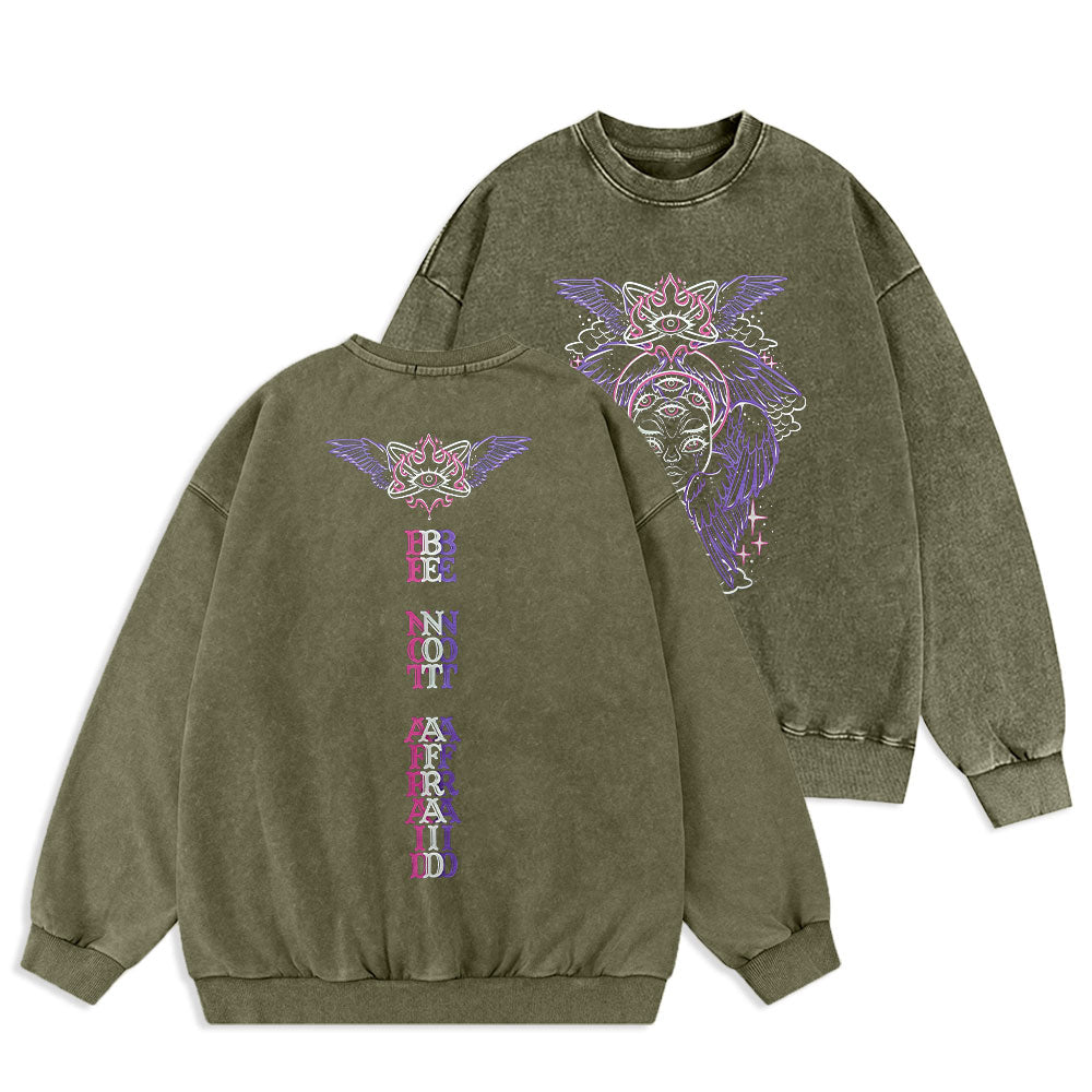 Be Not Afraid Christian Washed Sweatshirt