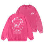 He Left The 99 To Rescue Me Christian Washed Sweatshirt