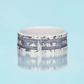 Rustic Cross Ring Christian Sterling Silver Band Ring