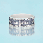 Rustic Cross Ring Christian Sterling Silver Band Ring