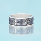 Cross Ring Christian Sterling Silver Band Ring