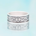 Sacred Heart of Jesus Christian Sterling Silver Band Ring