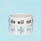 God is within Her - Bible Verse Psalm 46:5 Sterling Silver Band Ring