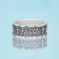Faith Cross Sterling Silver Band Ring