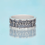 Faith Cross Sterling Silver Band Ring