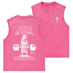 Jesus The Ultimate Deadlifter Christian Washed sleeveless Tee