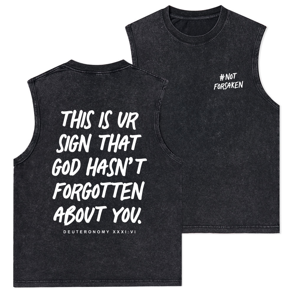 Not Forsaken Christian Washed sleeveless Tee