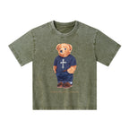 Faithful Bear By Guidingcross Kid Washed T-Shirt