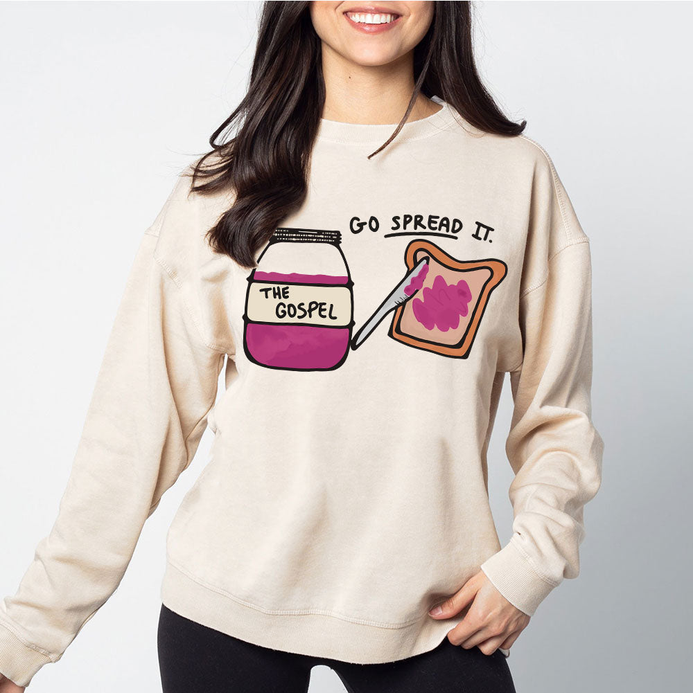 Go Spread It Christian Washed Sweatshirt