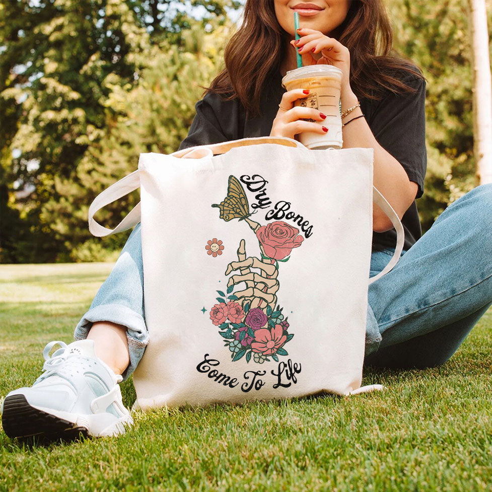 Dry Bones Come To Life Christian Canvas Tote Bag