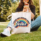 I Teach Tiny Humans About Jesus Christian Canvas Tote Bag