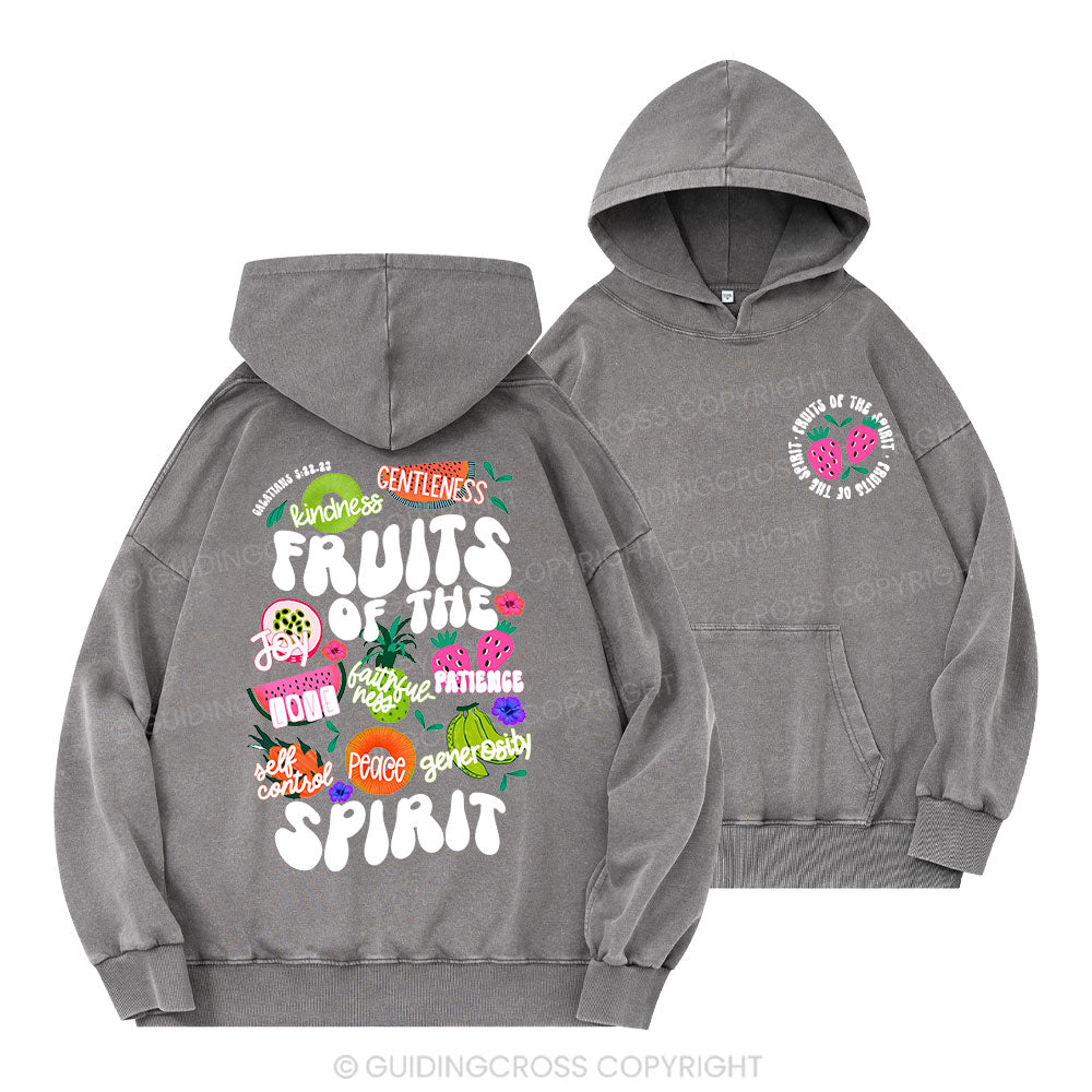 Fruit Of The Spirit Christian Washed Hoodie