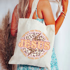 Jesus The Way The Truth Christian Canvas Tote Bag