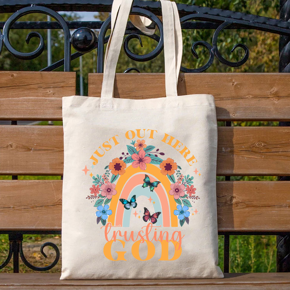 Trusting God Christian Canvas Tote Bag