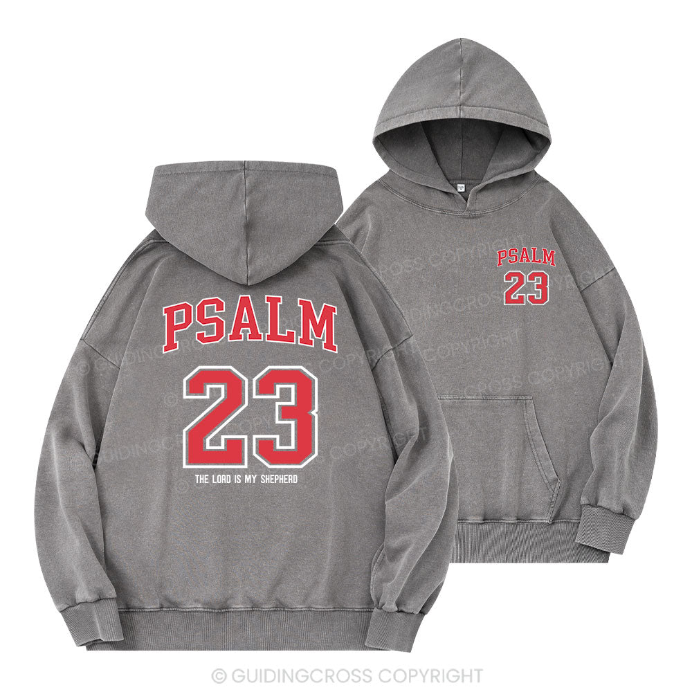 Psalm 23 Christian Washed Hoodie