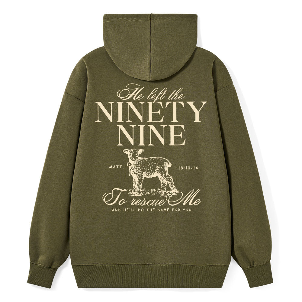 He Left The 99 To Rescues Me Classic Christian Hoodie