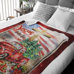 Jesus Take the Wheel Christmas Fleece Blanket