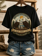 Women's Family Legacy Big Bear Lake California Wildlife Print T-shirt