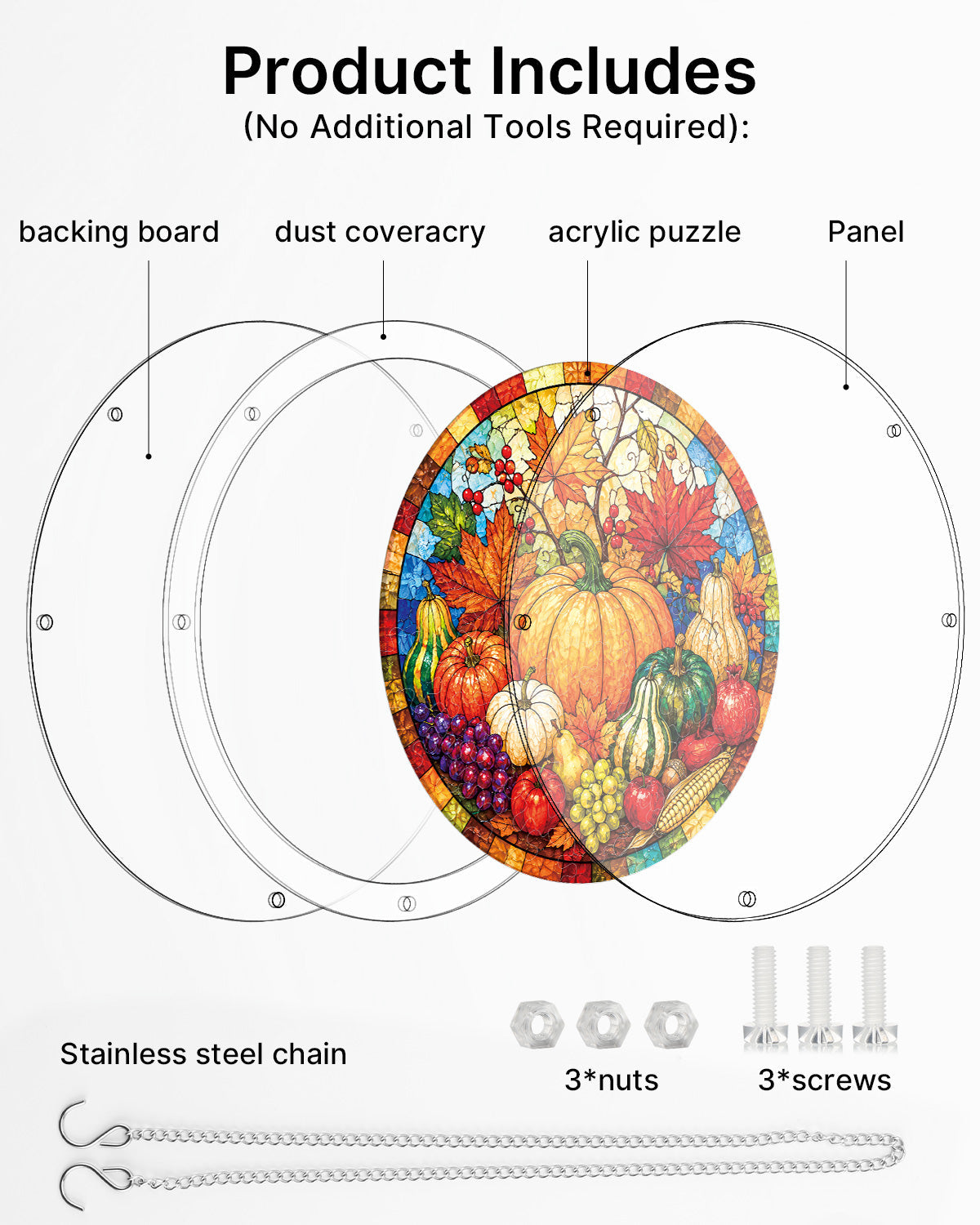 Autumn Harvest Feast Light Suncatcher-Acrylic Window Art
