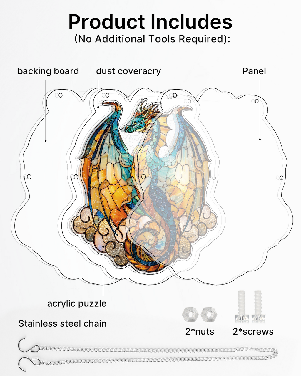 Oceanfire Dragon Light Suncatcher-Acrylic Window Art
