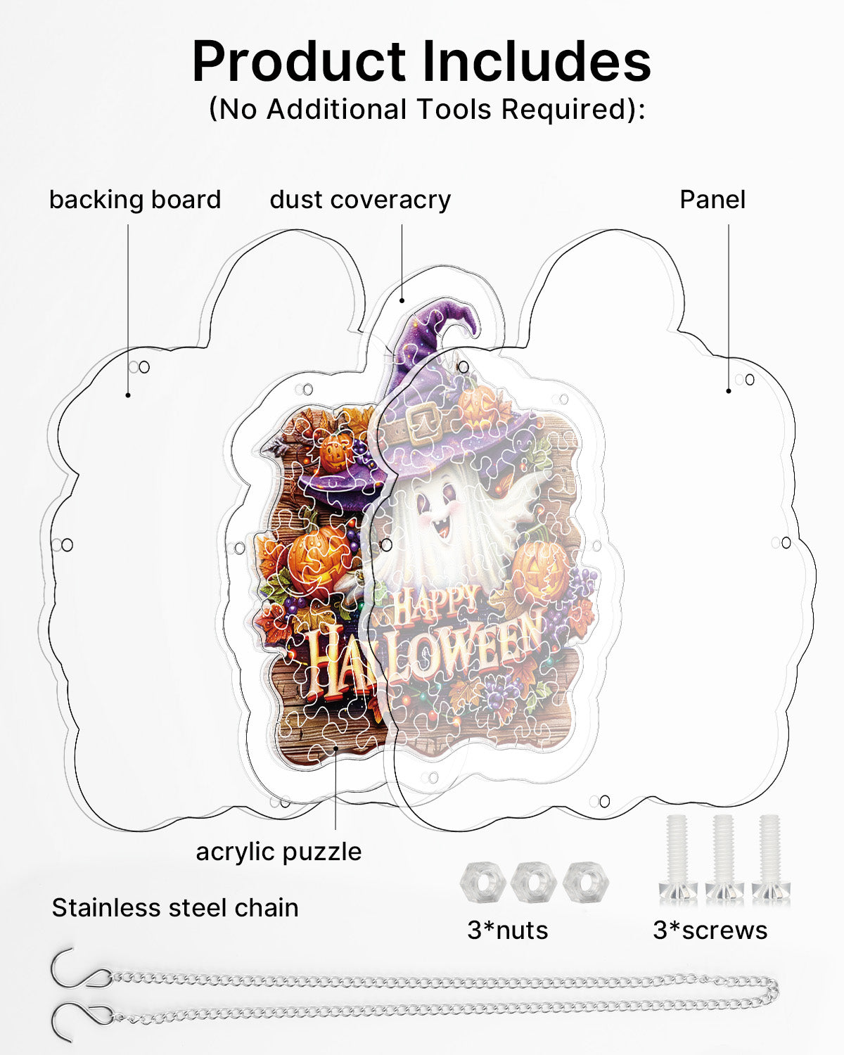 Halloween Ghost Light Suncatcher-Acrylic Window Art